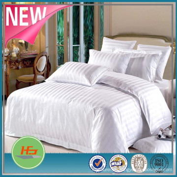 Hotel 130gsm Microfiber White and Beige Color bed Sheet